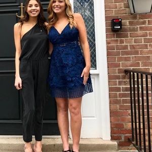lovers & friends royal blue lace dress